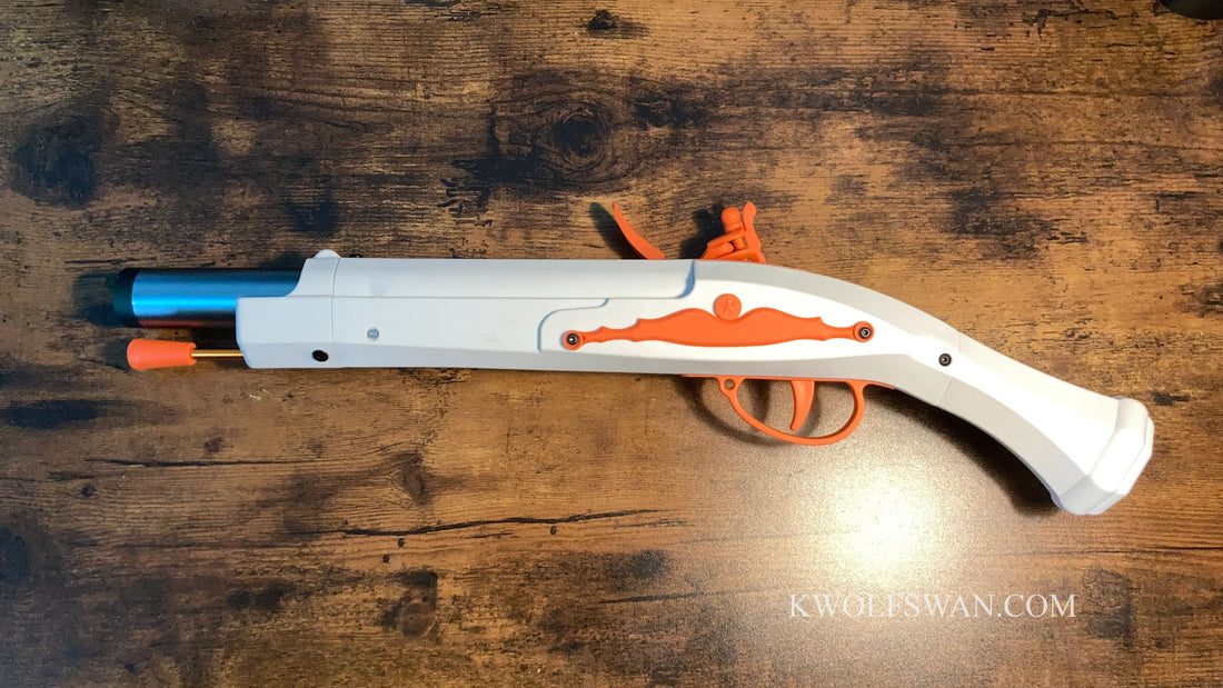 Clear View and Vintage Fun: Flintlock Toy Gun for Kids and Cosplay Props