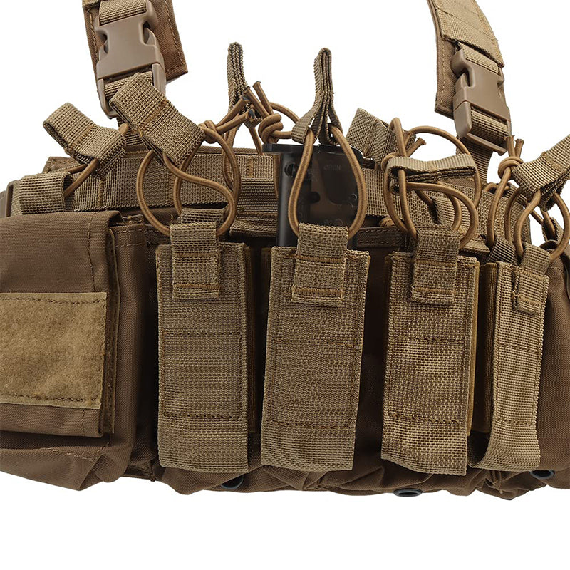 Tactical Vest MOLLE Chest Rig with 5.56 /9mm Mag Pouch