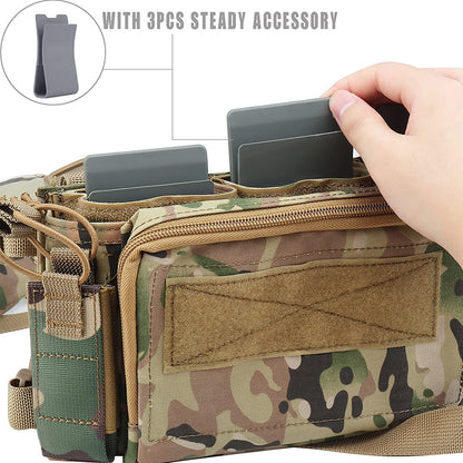 Tactical Chest Rig Multi-Function Molle Vest with 9mm/5.56 Mag Pouch