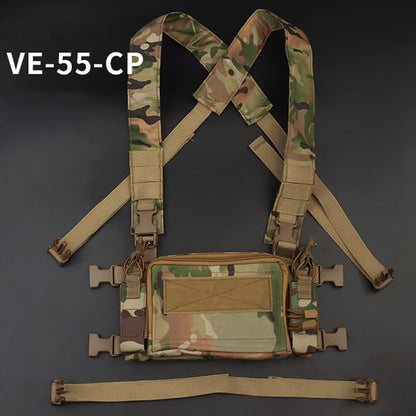 Tactical Chest Rig Multi-Function Molle Vest with 9mm/5.56 Mag Pouch