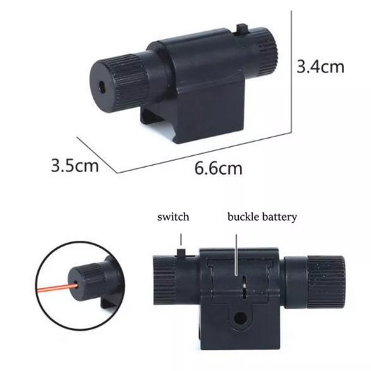 Universal Mini Red Laser Sight Fits With Most 20-21mm Picatinny Rails