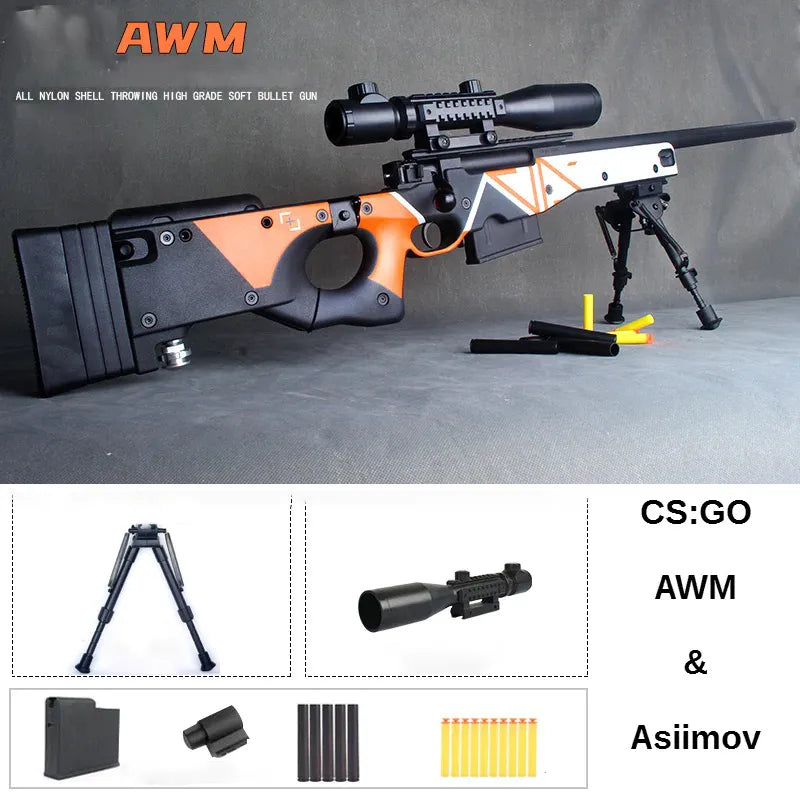 AWM Bolt Action Shell Ejecting Foam Blaster