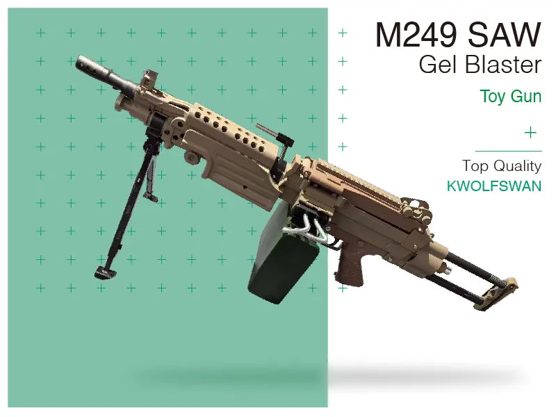 m249 gel blaster toy gun with huge mag
