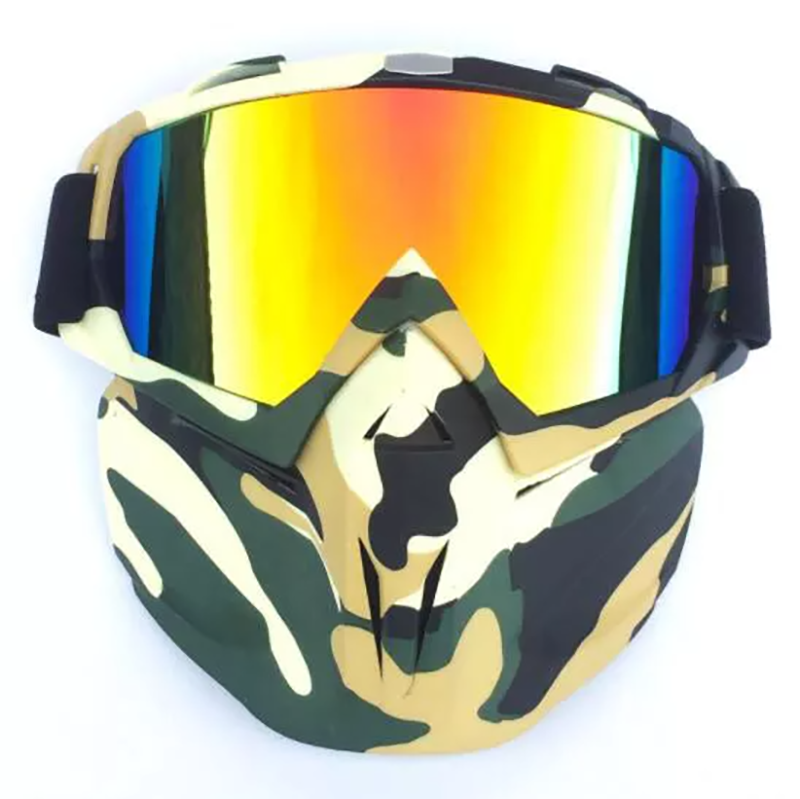 Retro Harley Tactical Face Mask with Detachable Google