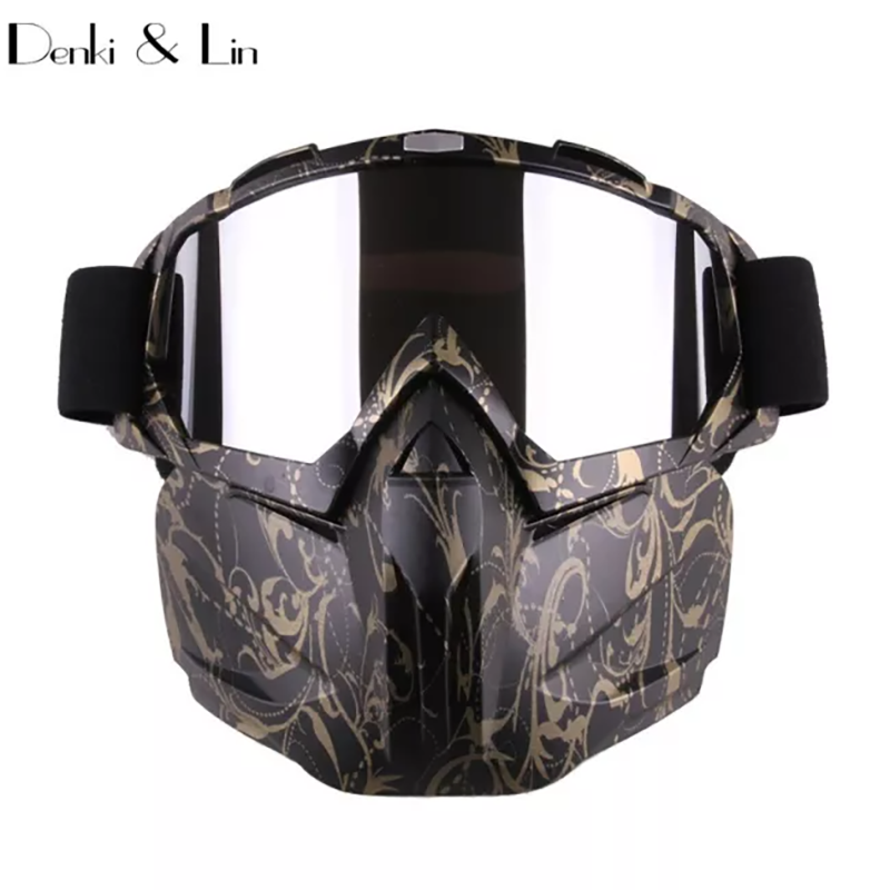 Retro Harley Tactical Face Mask with Detachable Google