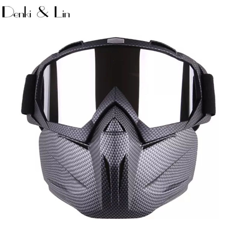 Retro Harley Tactical Face Mask with Detachable Google