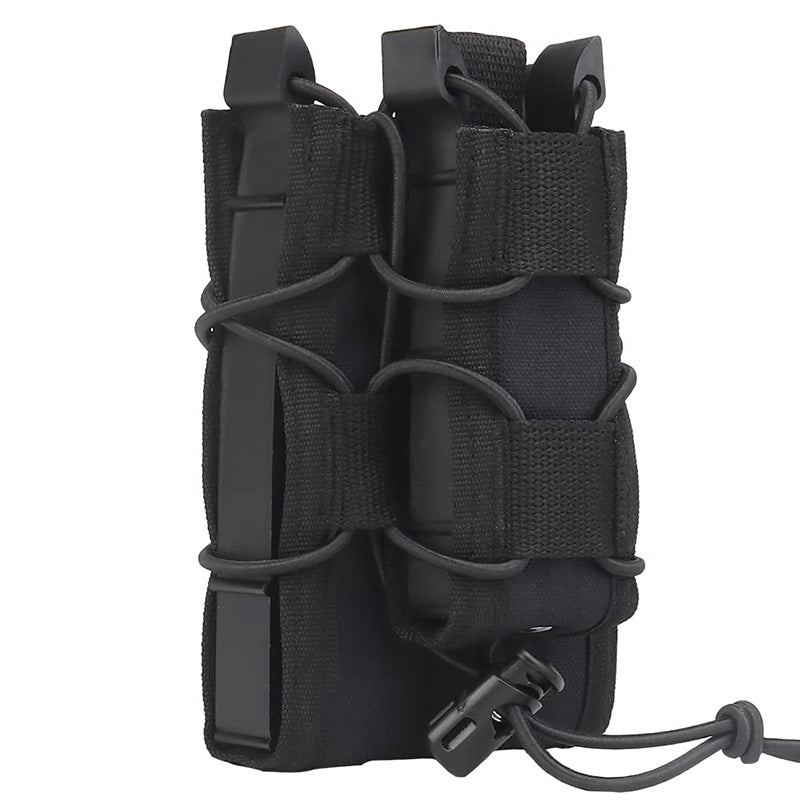 Tactical 2-Layer Molle Magazine Pouch Double 5.56/9mm Mag