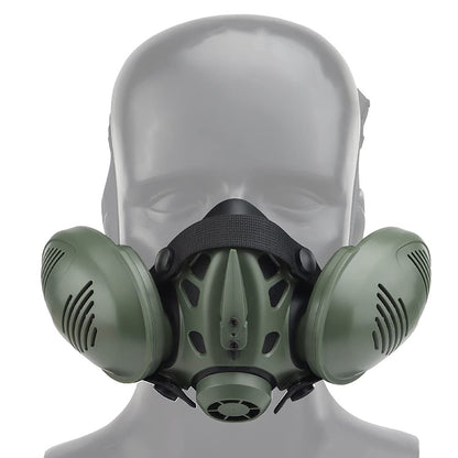 Tactical Respirator Mask Helmet Half Face Gas Mask