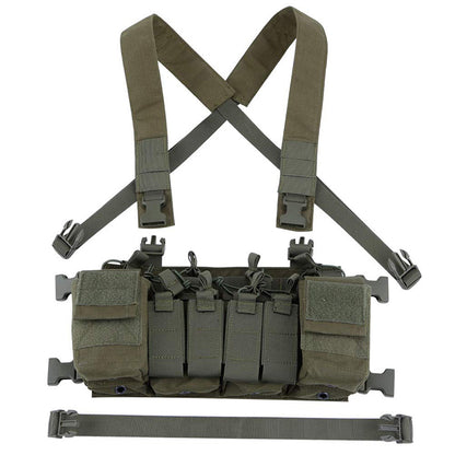Tactical Vest MOLLE Chest Rig with 5.56 /9mm Mag Pouch