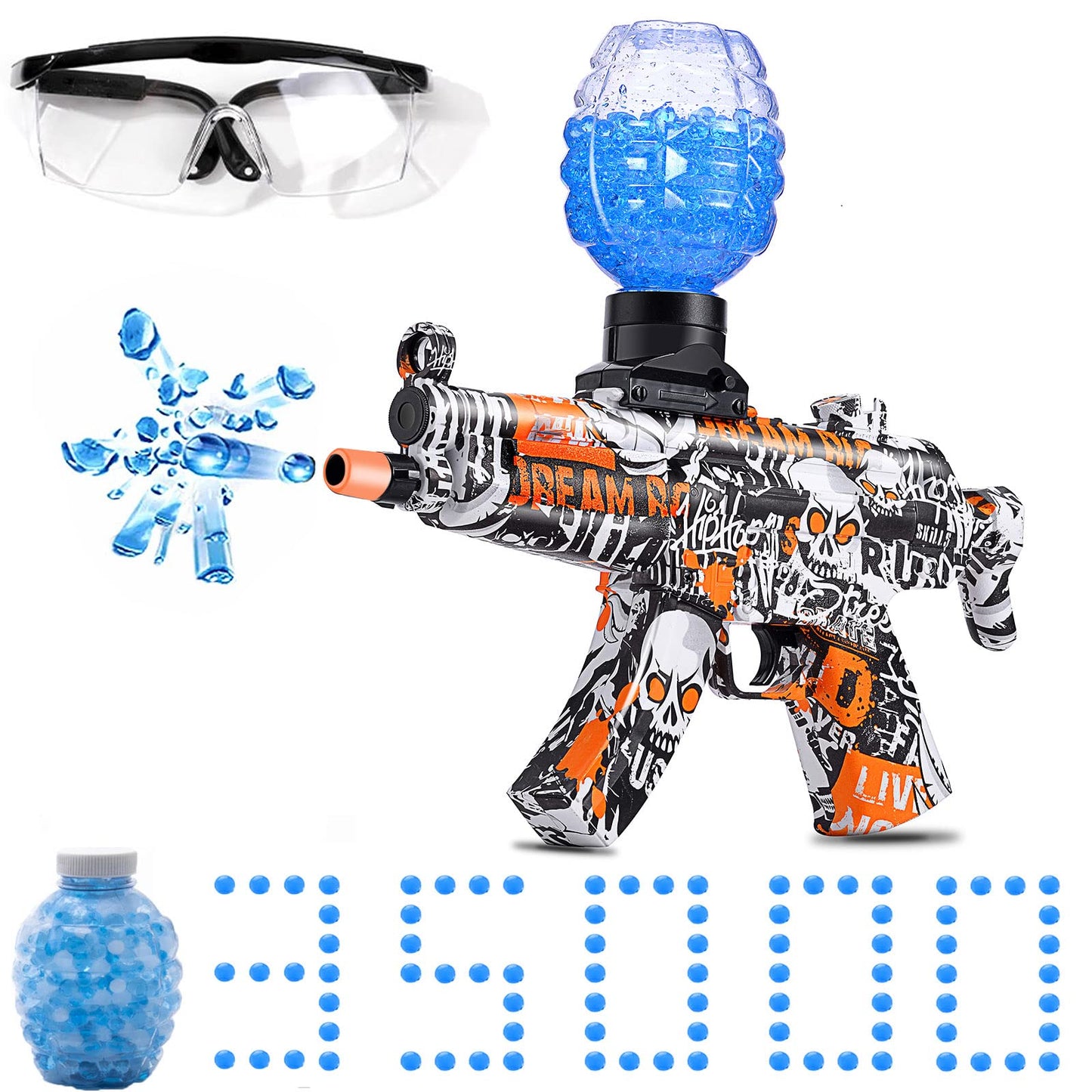 MP5 Gel Ball Blaster For Kids Christmas Gifts KWOLFSWAN