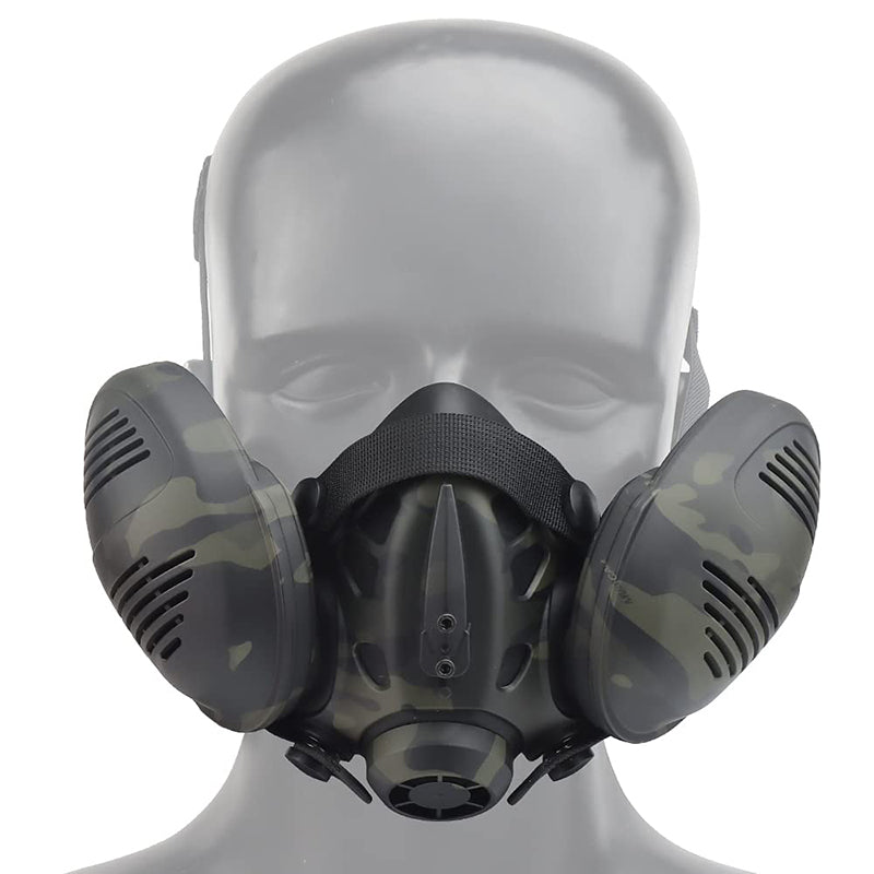 Tactical Respirator Mask Helmet Half Face Gas Mask