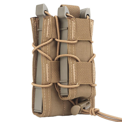 Tactical 2-Layer Molle Magazine Pouch Double 5.56/9mm Mag