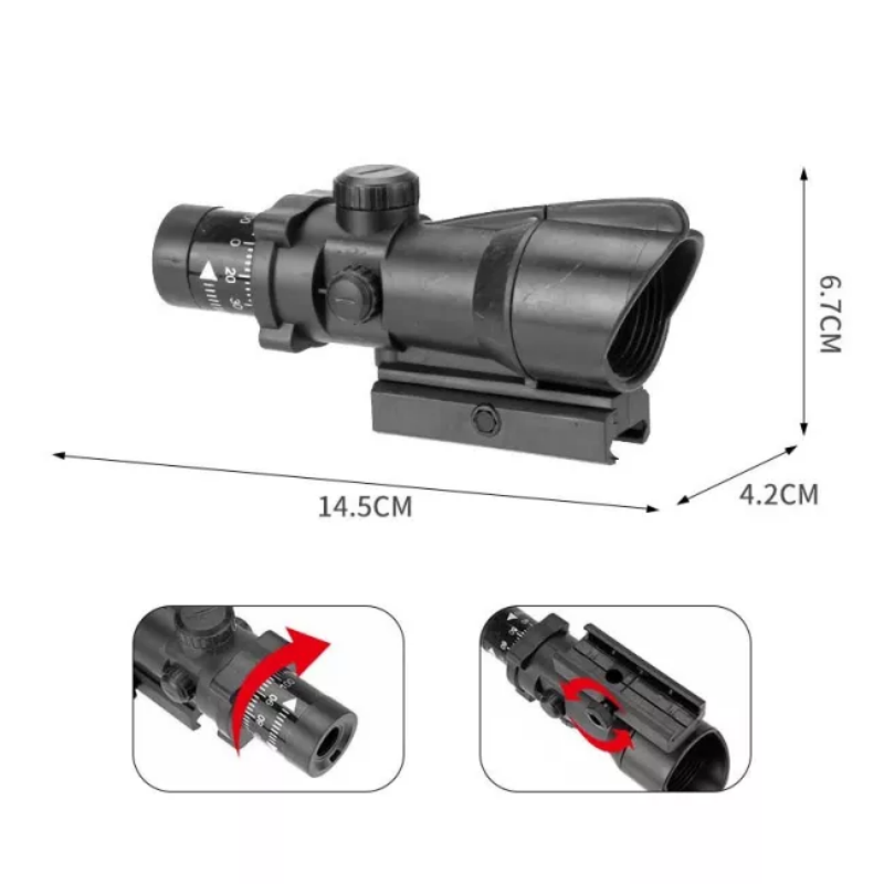 Enhance Your Accuracy with 4x Magnifier Small Conch Scope Sight