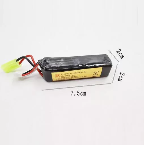 RX Tamiya Plug Lithium Battery 2000mah 11.1v for Gel Blaster KWOLFSWAN