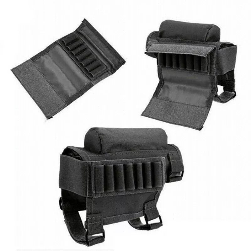 Tactical Rifle Buttstock Cheek Rest Riser Ammo Pouch Holder Kwolfswan