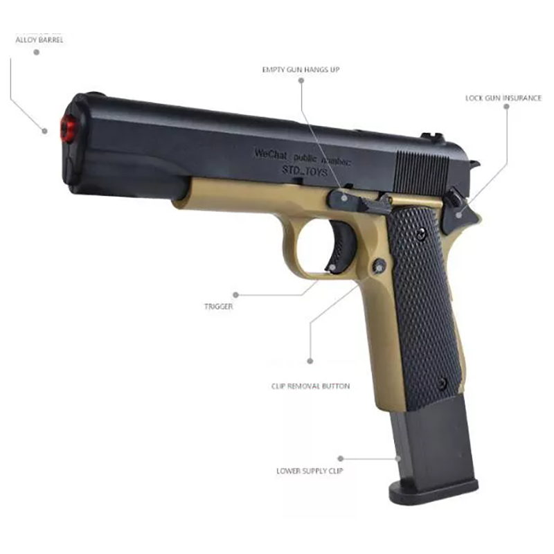 STD Colt 1911 Manual Gel Blaster KWOLFSWAN