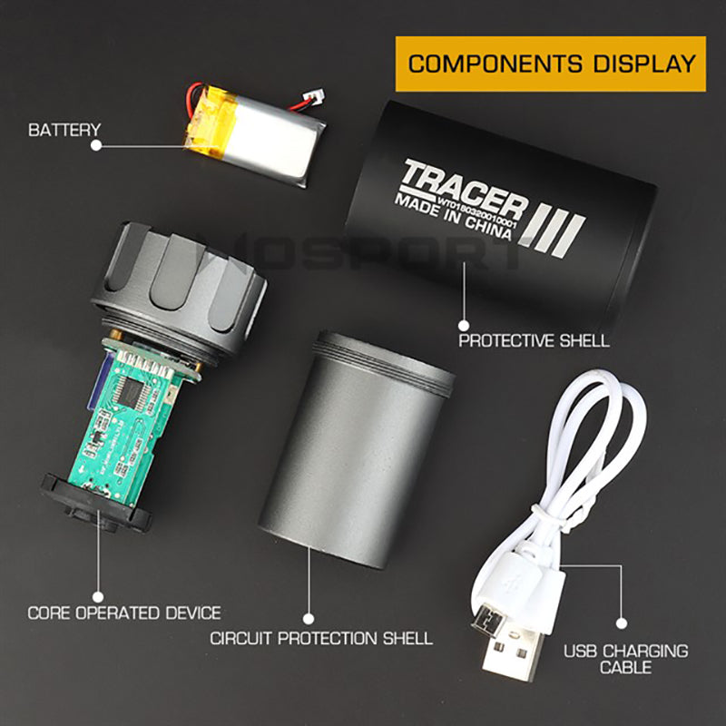 Flash Tracer 8.8CM 3.5in 14mm CCW Removable Battery